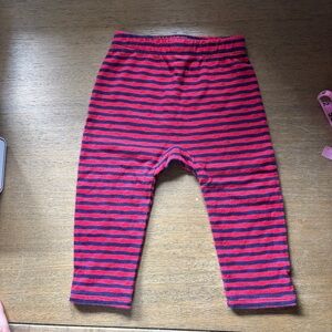 Primary Red‎ and Blue Striped Baby Leggings